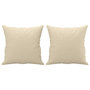 Voir la diapositive 5 : VIDAXL Canape 2 places avec oreillers decoratifs creme 120 cm tissu