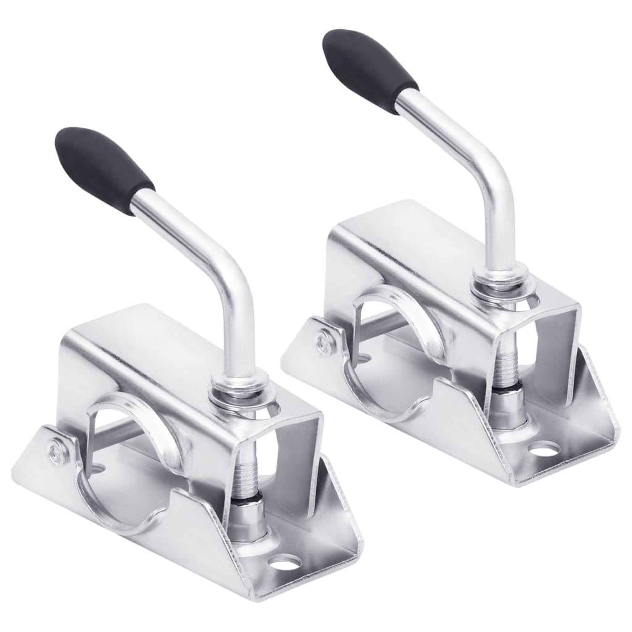 Voir la diapositive 1 : VIDAXL Pinces de roue de jauge 2 pcs 13,5x6,5x14 cm Acier galvanise
