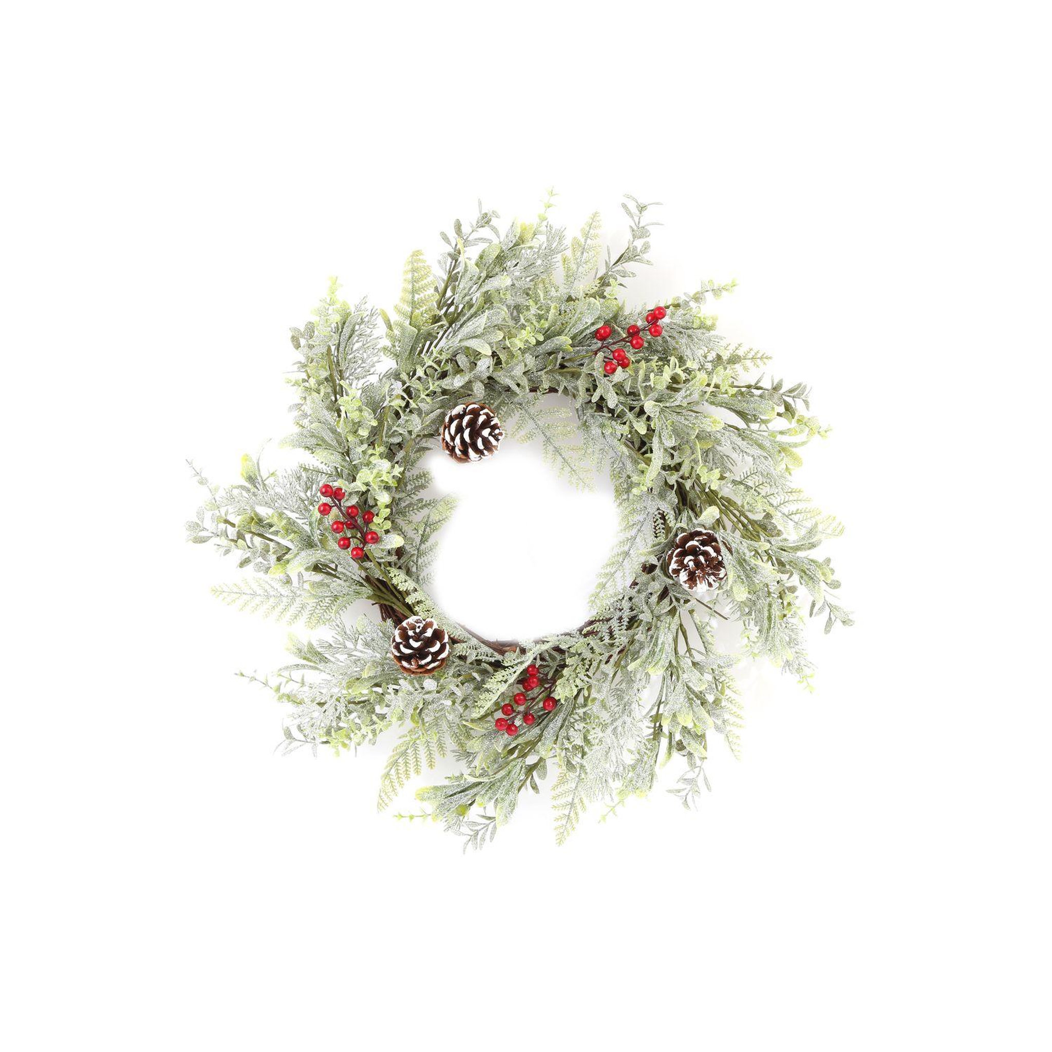 HEART OF THE HOME Couronne de noël design branche naturelle - diam. 55 cm - vert