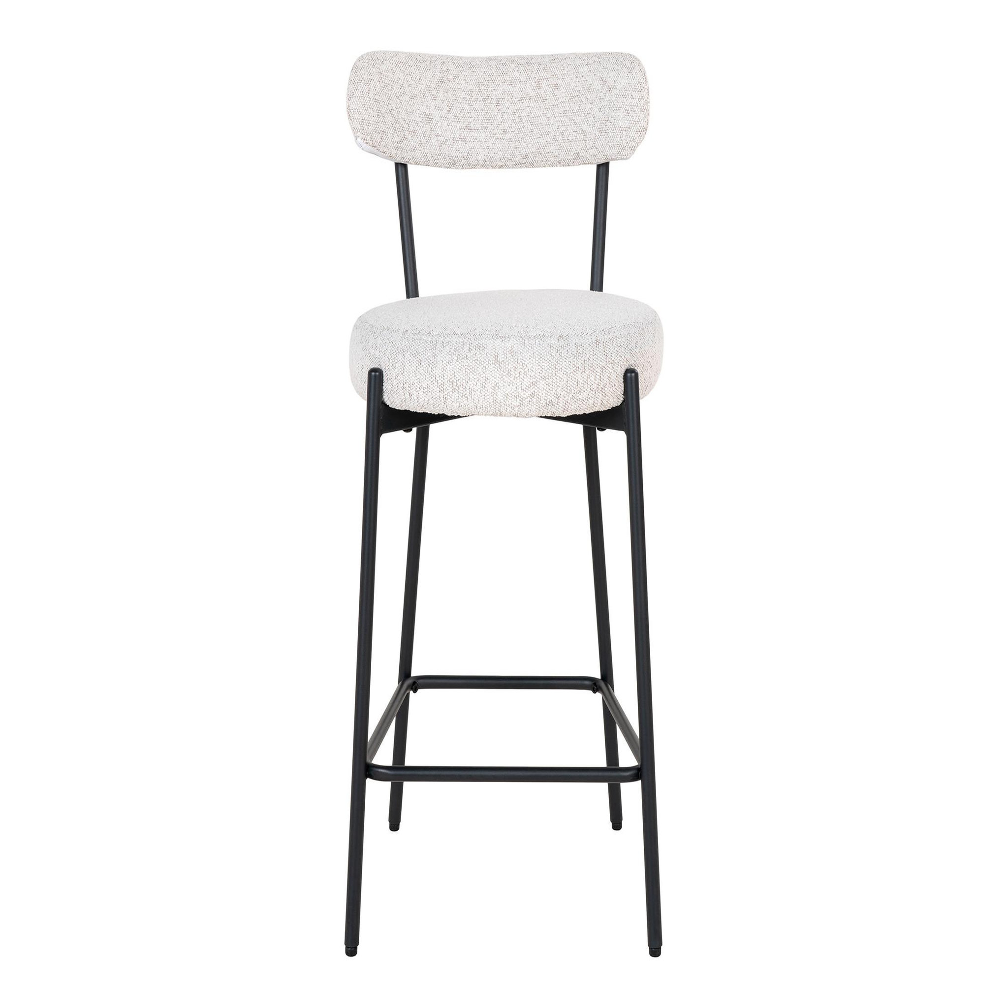 Voir la diapositive 4 : LISA DESIGN Ivanec - tabouret de bar - en tissu bouclette