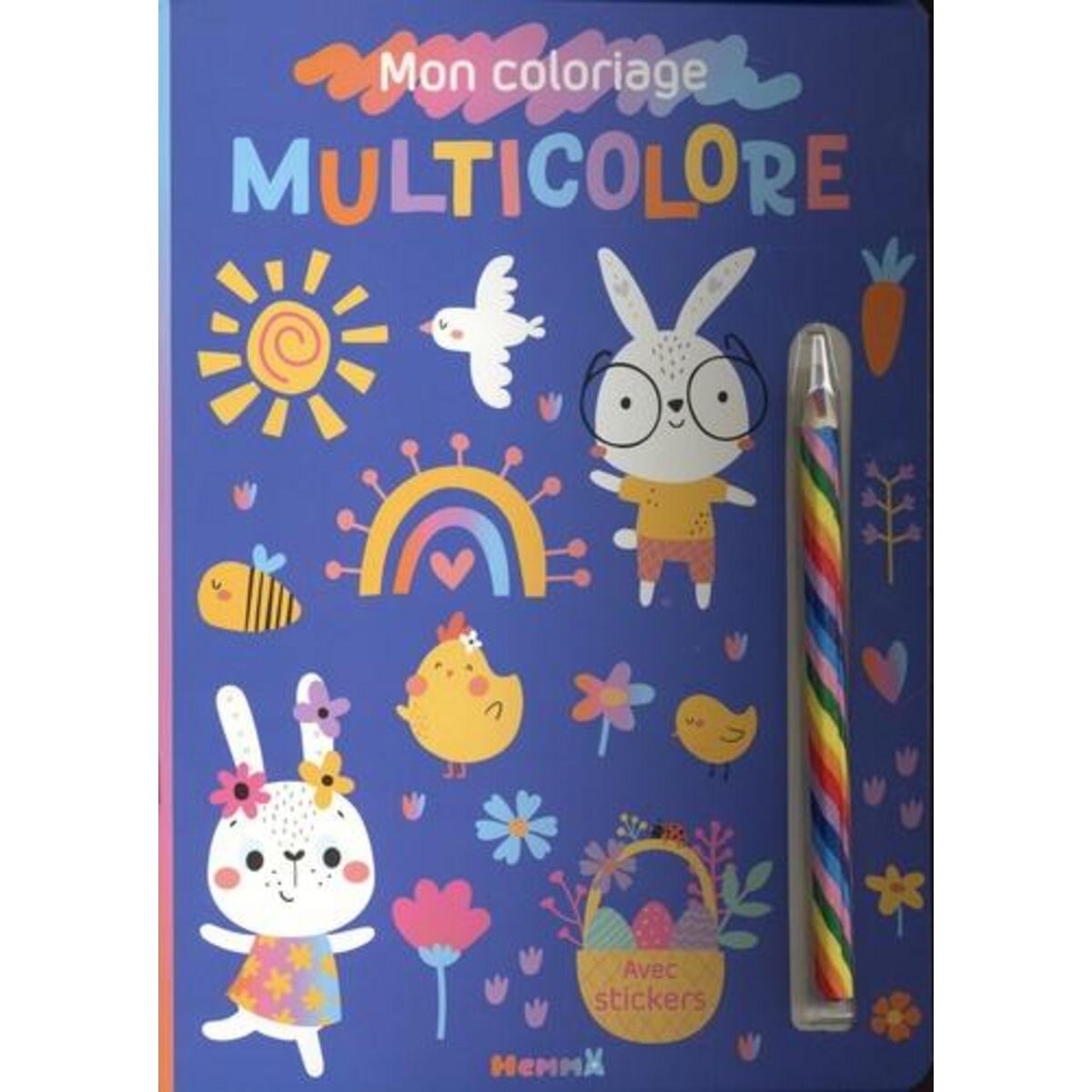 MON COLORIAGE MULTICOLORE PAQUES. AVEC STICKERS, Hemma