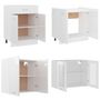 Voir la diapositive 5 : VIDAXL Ensemble de meubles de cuisine 4 pcs Blanc brillant Agglomere