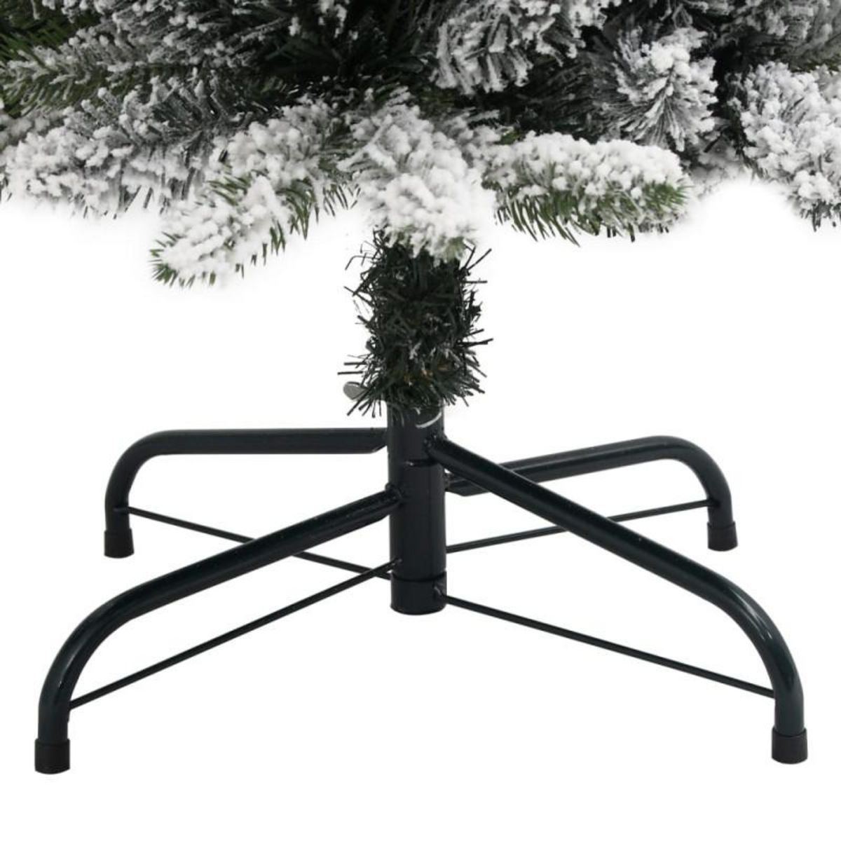 VIDAXL Sapin de Noël artificiel mince avec neige floquée 180 cm PVC PE