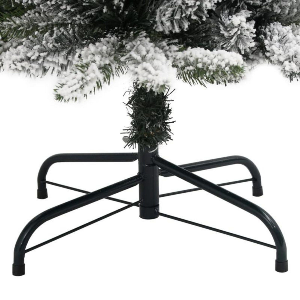 VIDAXL Sapin de Noël artificiel mince avec neige floquée 180 cm PVC PE