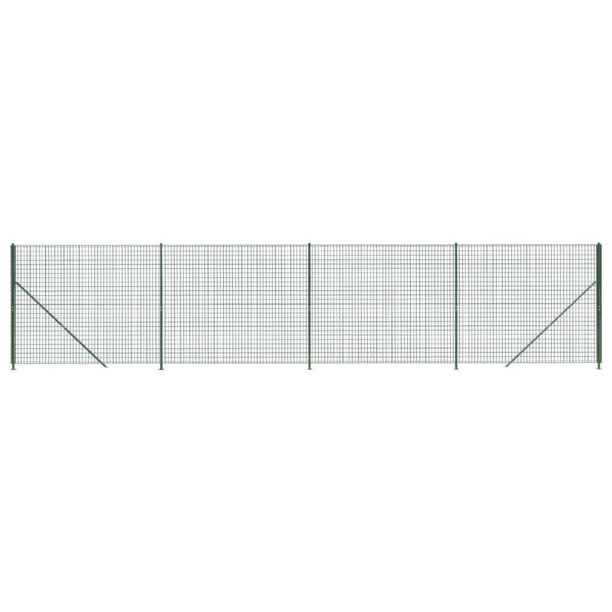 VIDAXL Cloture en treillis metallique avec bride vert 1,4x10 m