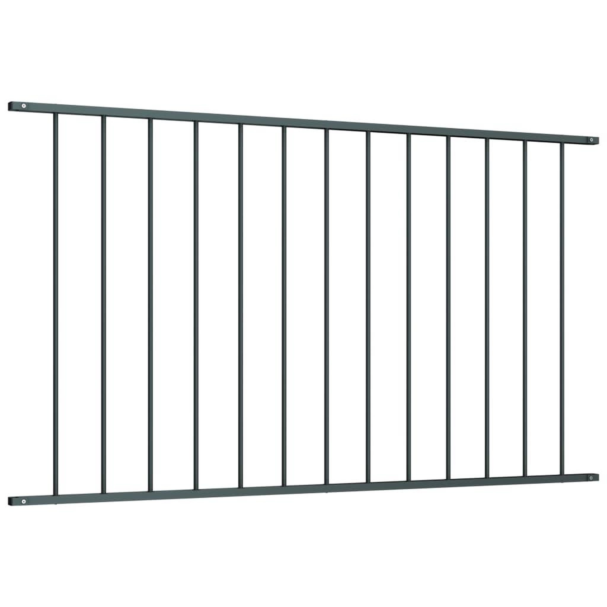 Voir la diapositive 2 : VIDAXL Panneau de cloture Acier enduit de poudre 1,7x0,75 m Anthracite