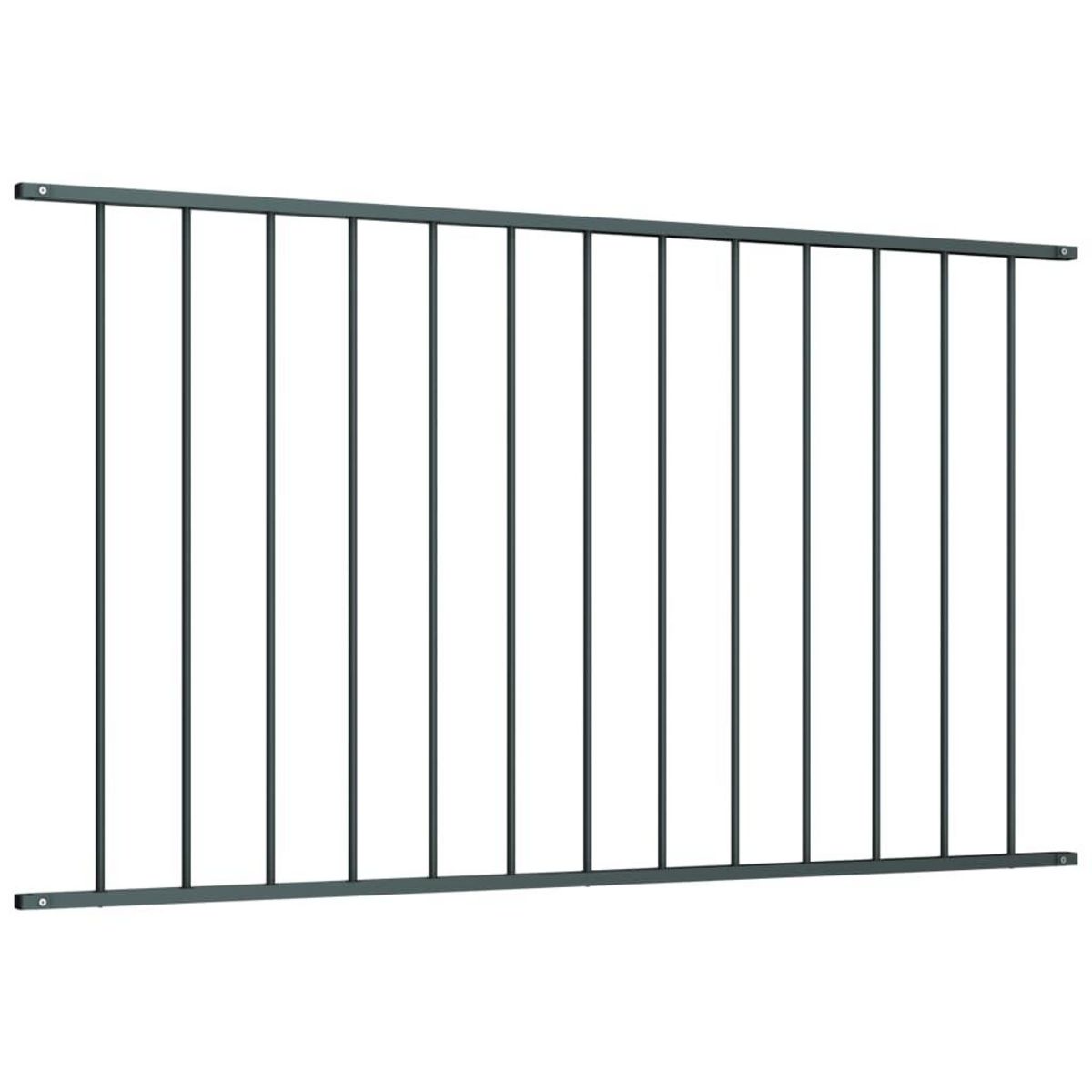 VIDAXL Panneau de cloture Acier enduit de poudre 1,7x0,75 m Anthracite