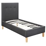 Habitat et Jardin Lit  Elise  - 90 x 190 cm - Gris foncé