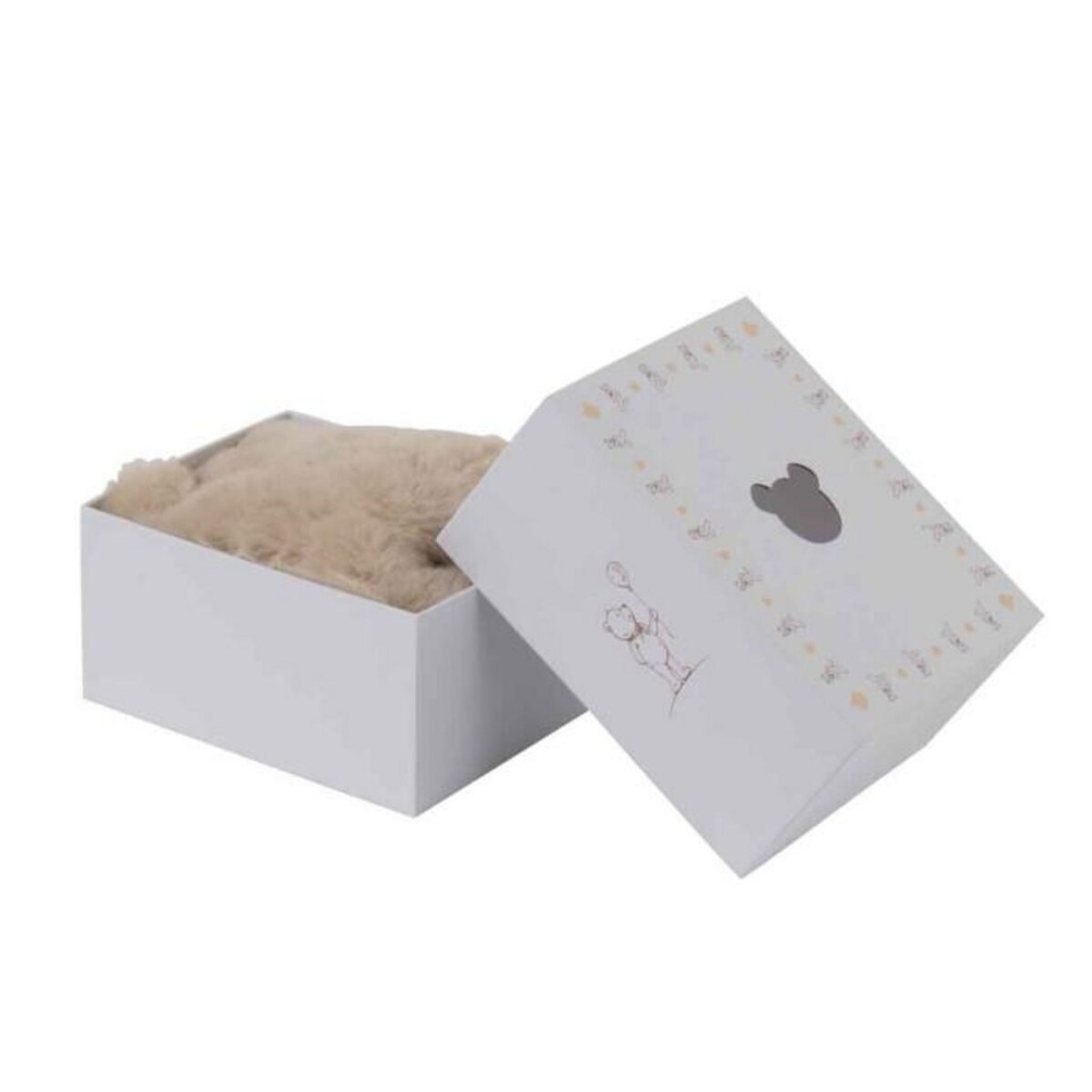 Paris Prix Tapis Déco Enfant  Tête d'Ours  60cm Beige