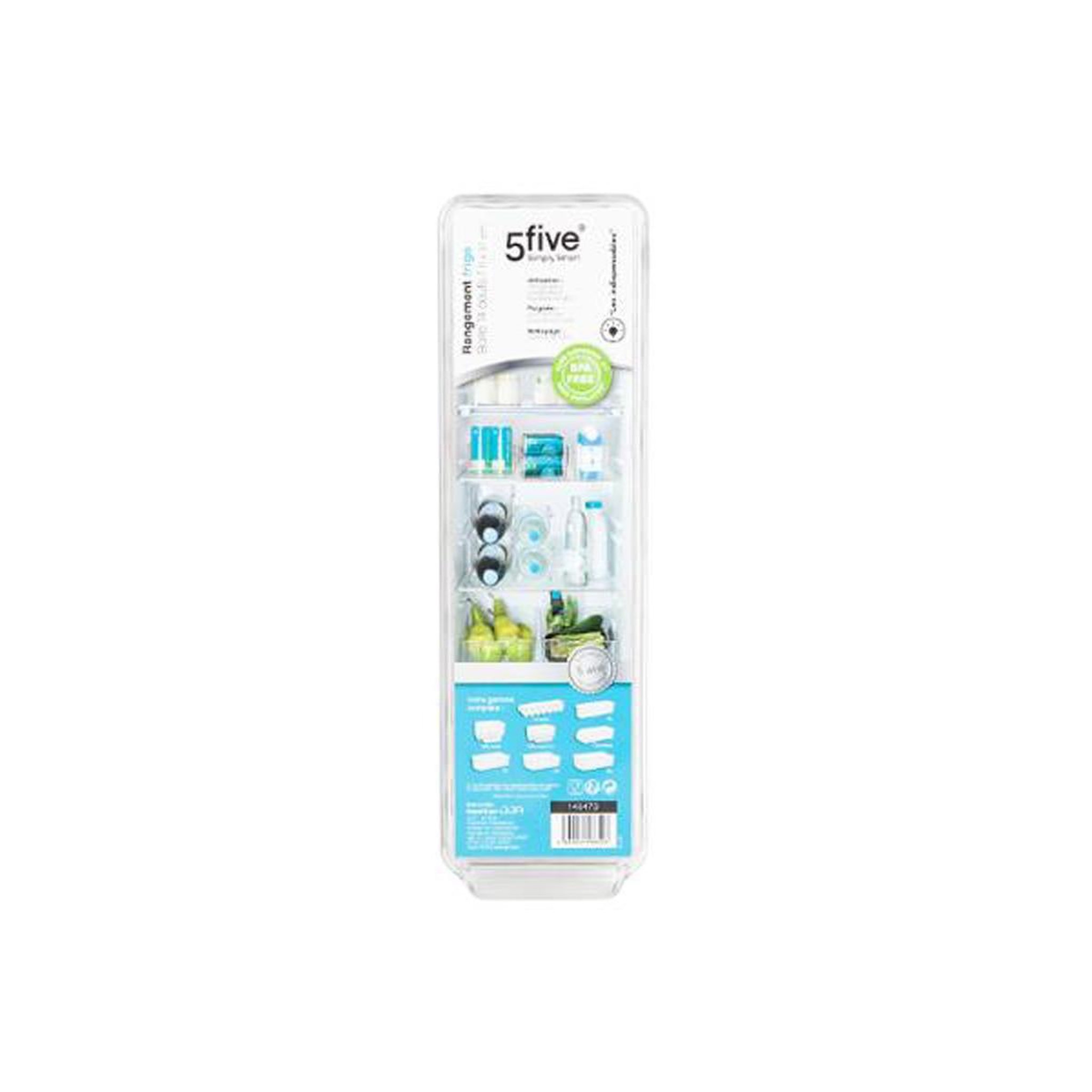 Voir la diapositive 4 : FIVE Bac de rangement frigo  14 oeufs  37cm transparent