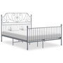 Voir la diapositive 1 : VIDAXL Cadre de lit sans matelas gris metal 140x200 cm