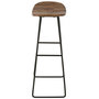 Voir la diapositive 4 : Paris Prix Tabouret de Bar en Bois  Teck  74cm Naturel