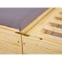 Voir la diapositive 5 : Lit banquette gigogne en pin massif 3 couchages  90x200cm BLANDINE