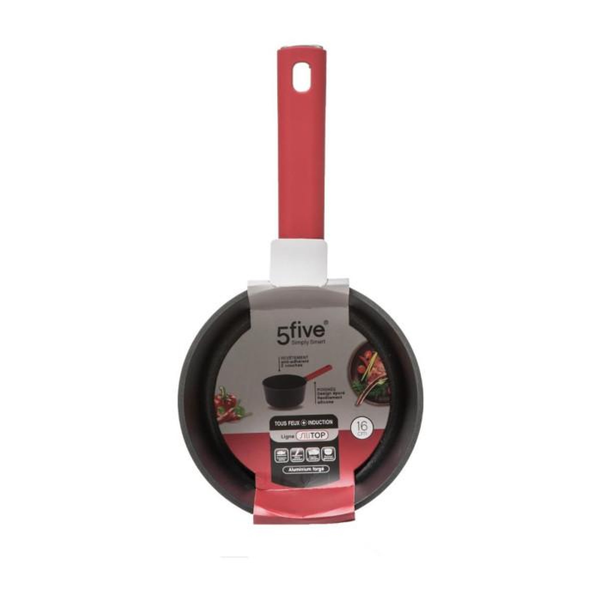 Voir la diapositive 4 : FIVE Casserole en Aluminium Forgé  Silitop  17cm Noir