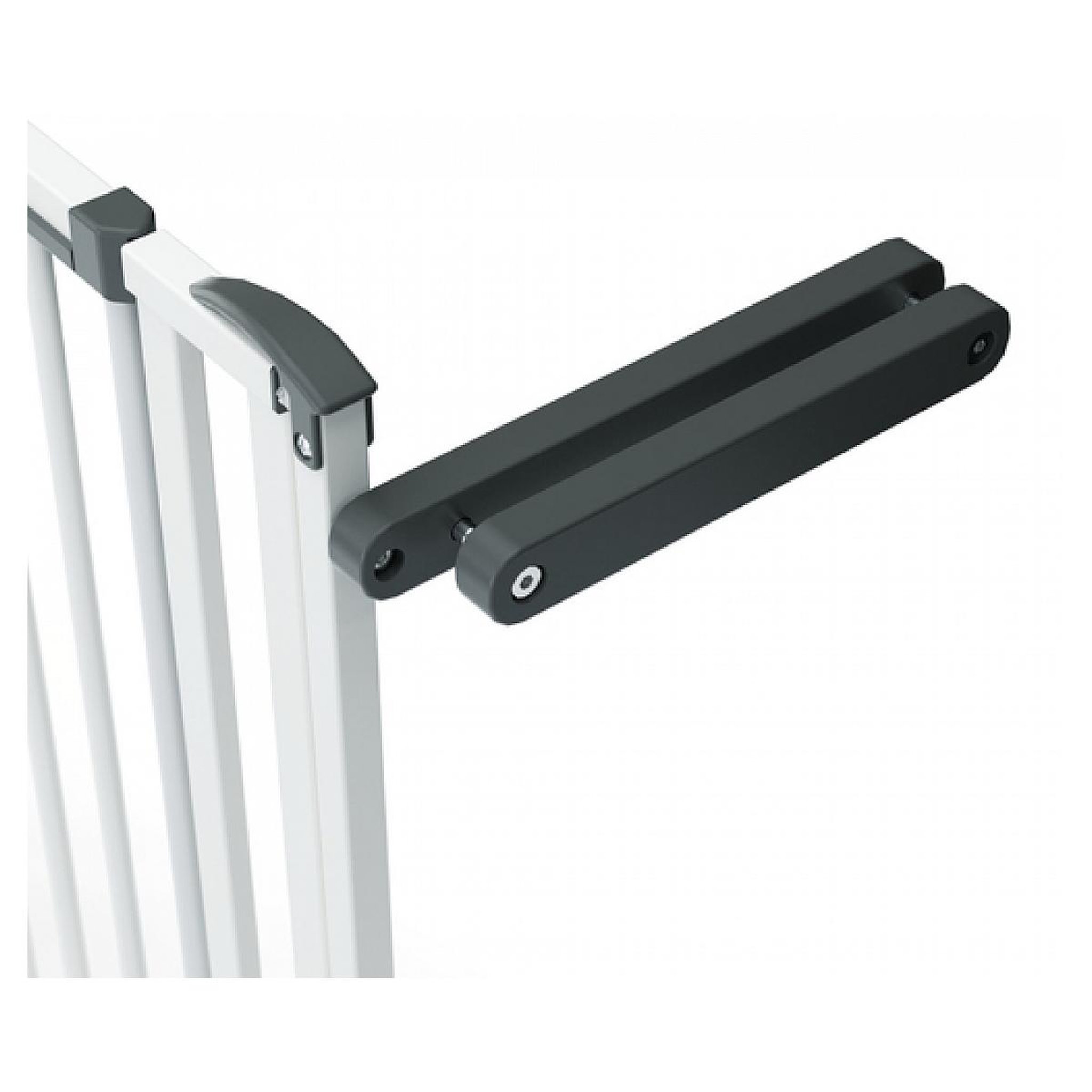 Voir la diapositive 5 : GEUTHER Barrière d'escalier à pression Easylock Plus  bois/métal 84,5 cm - 92,5 cm Blanc