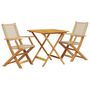 Voir la diapositive 2 : VIDAXL Ensemble de bistro 3 pcs beige resine tressee et bois massif