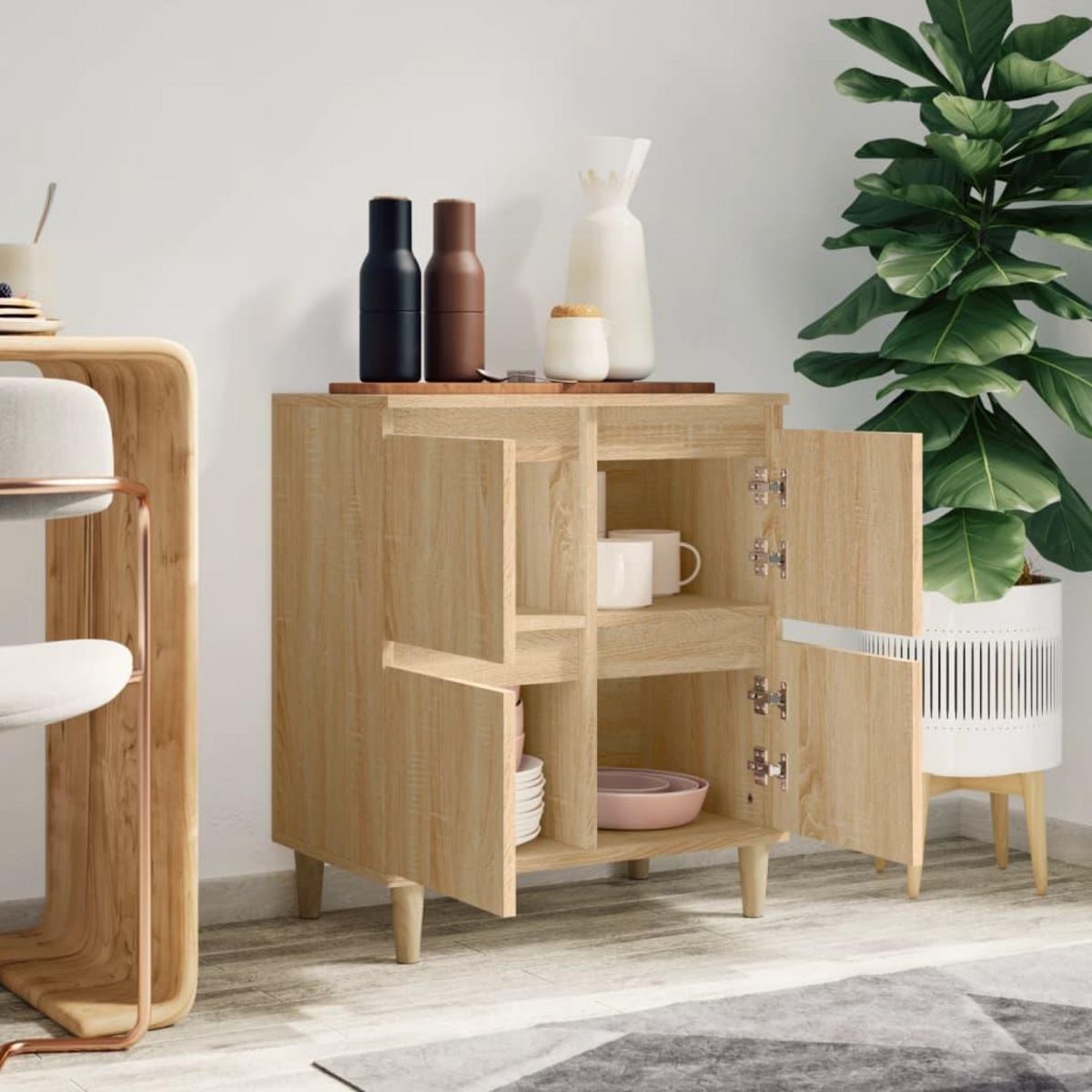 VIDAXL Buffet Chene sonoma 60x35x70 cm Bois d'ingenierie