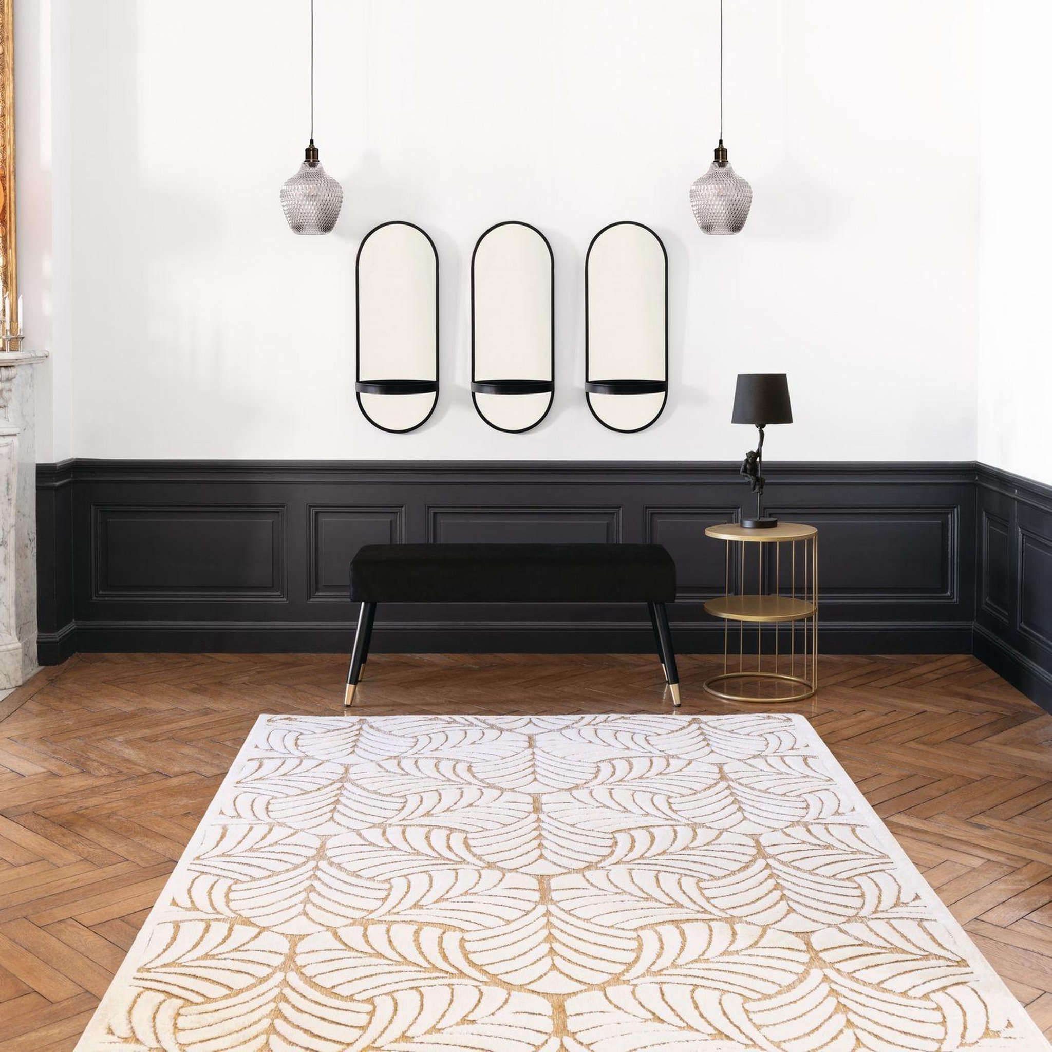 Voir la diapositive 5 : ATMOSPHERA Banc en polyester effet velours salomé