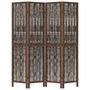 Voir la diapositive 4 : VIDAXL Cloison de separation 4 panneaux marron fonce paulownia massif