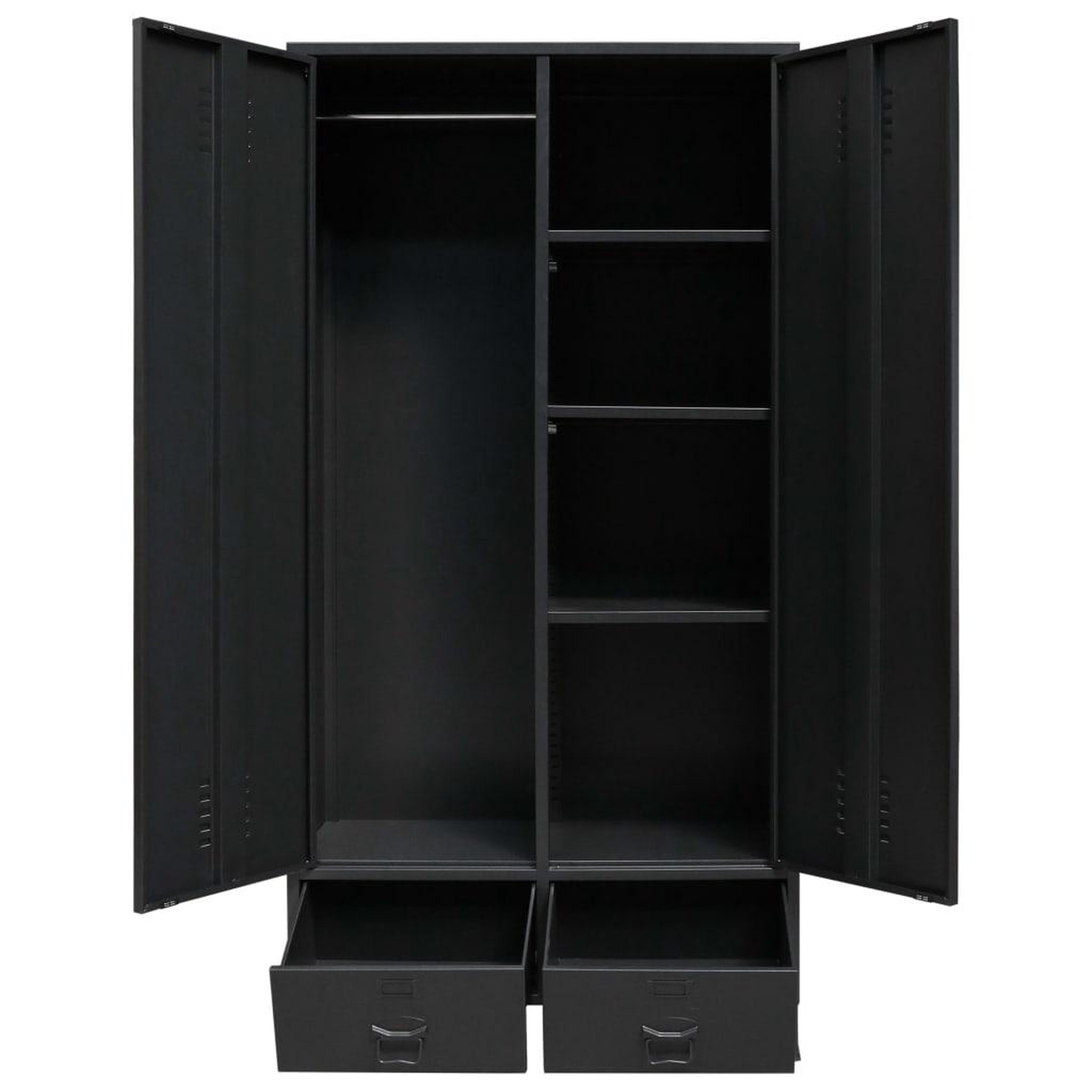 Voir la diapositive 4 : VIDAXL Garde-robe Metal de style industriel 90 x 40 x 180 cm Noir