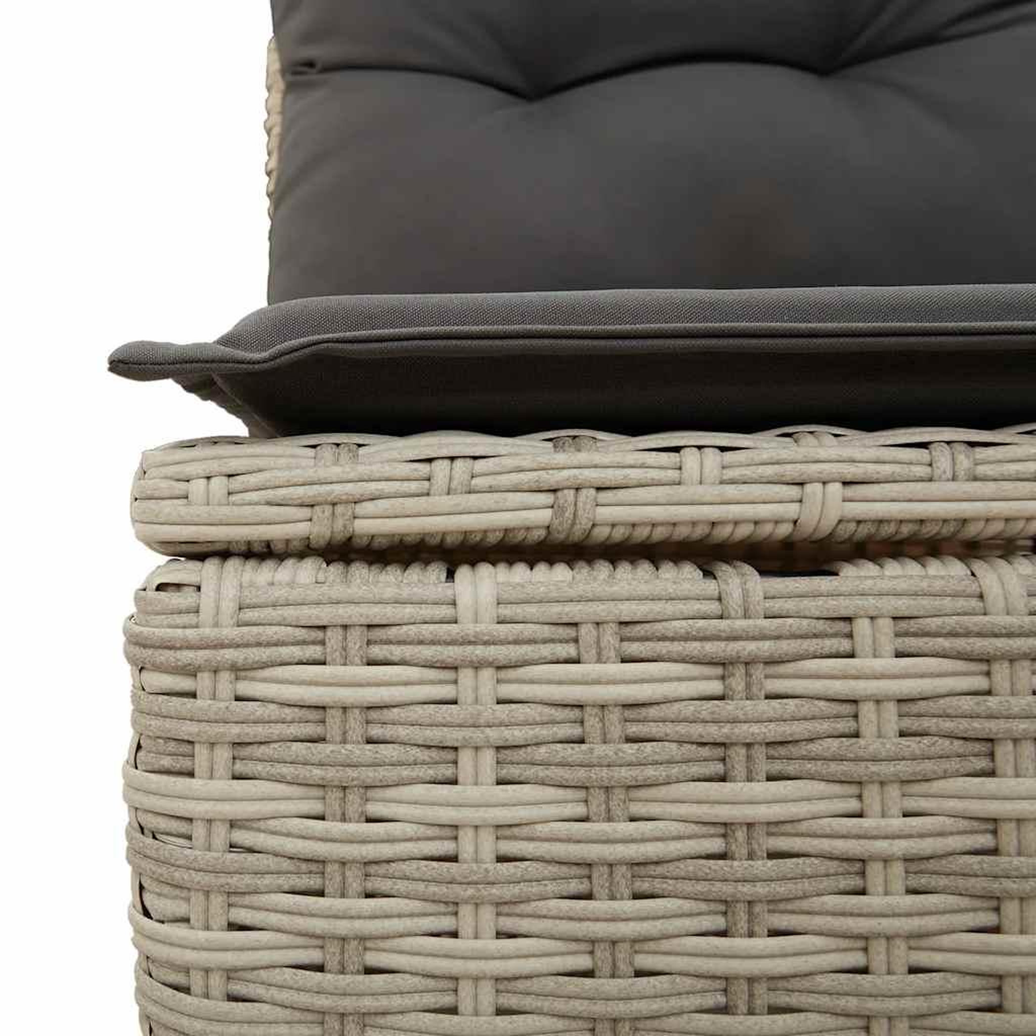 Voir la diapositive 4 : VIDAXL Salon de jardin 9 pcs avec coussins gris clair resine tressee