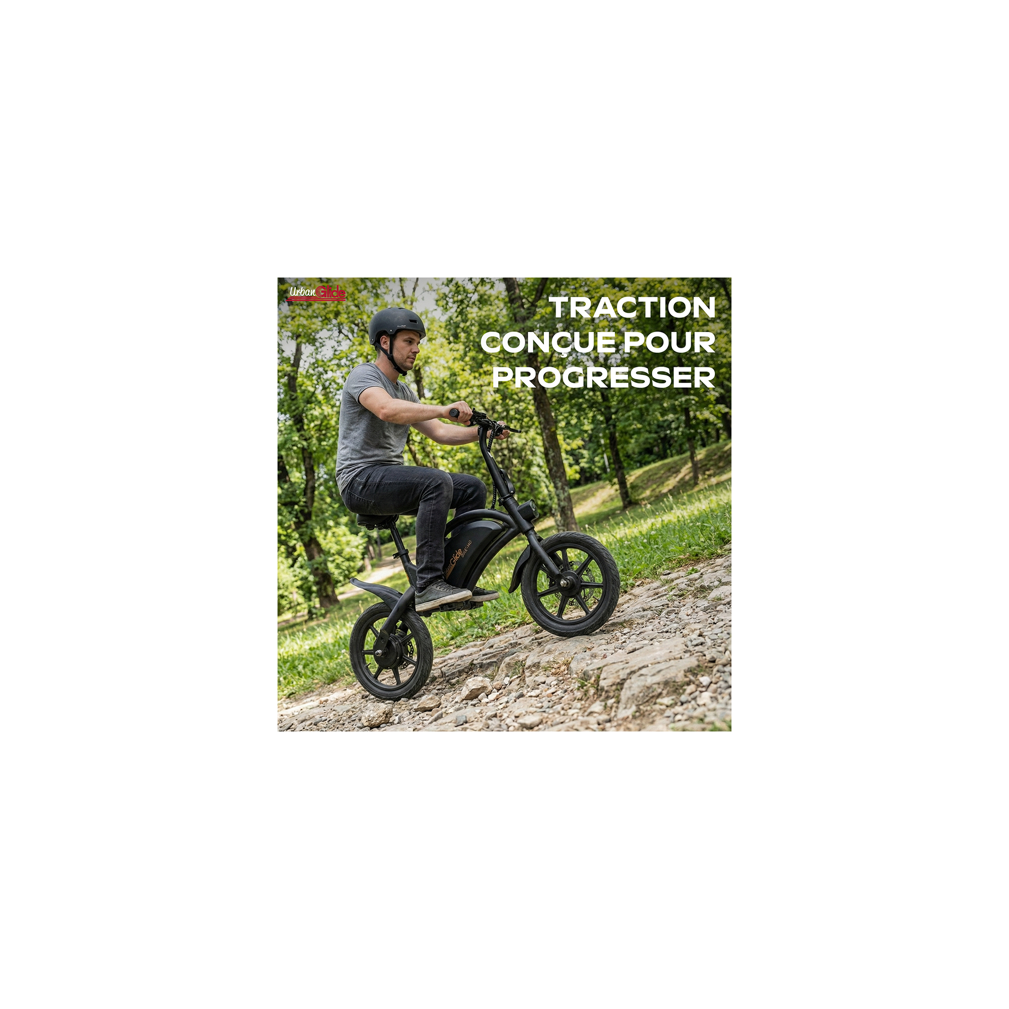 Voir la diapositive 5 : URBANGLIDE Draisienne électrique adulte e-bike 140 – moteur 1000w - autonomie jusqu'a 18 km - pneu 14  gonflable - batterie 42v/5.2ah - poids 15kg