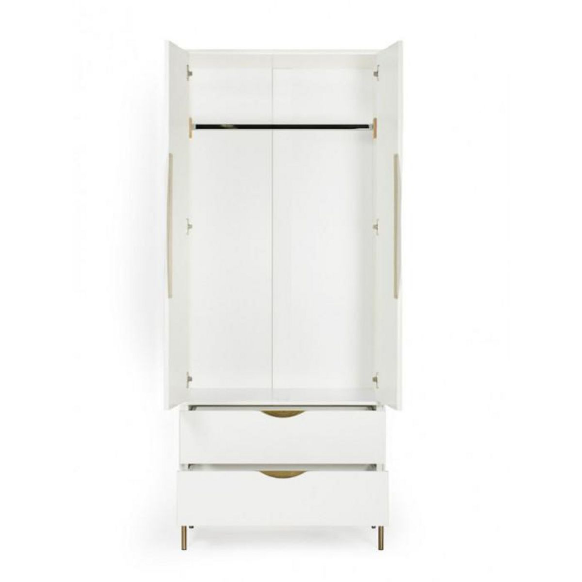 Paris Prix Armoire 2 Portes Design  Kobe  195cm Blanc