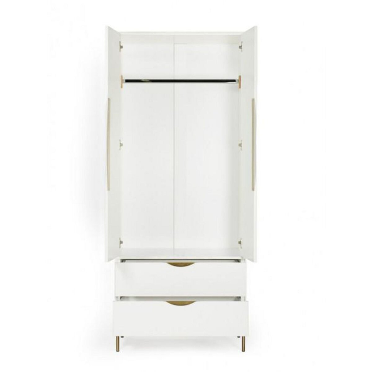 Paris Prix Armoire 2 Portes Design  Kobe  195cm Blanc