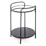 Paris Prix Table d'Appoint Design  Acier Laqué  50cm Noir