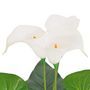 Voir la diapositive 2 : VIDAXL Plante artificielle avec pot Lis Calla 85 cm Blanc