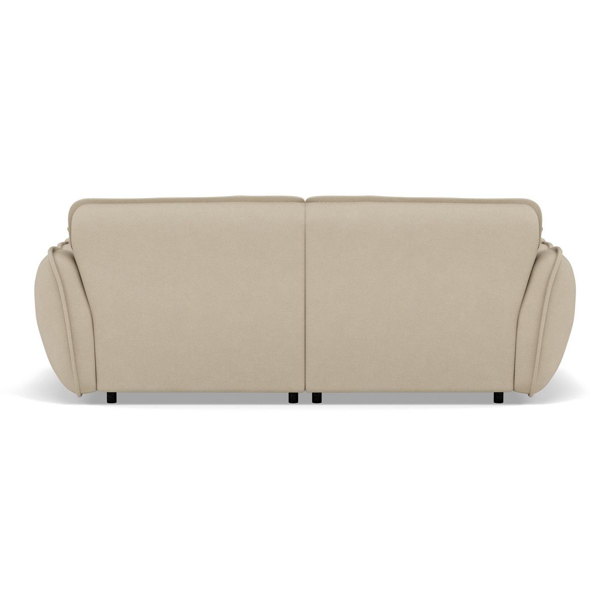 LISA DESIGN Thais - canapé droit 4 places avec double méridienne assise profonde en tissu texturé