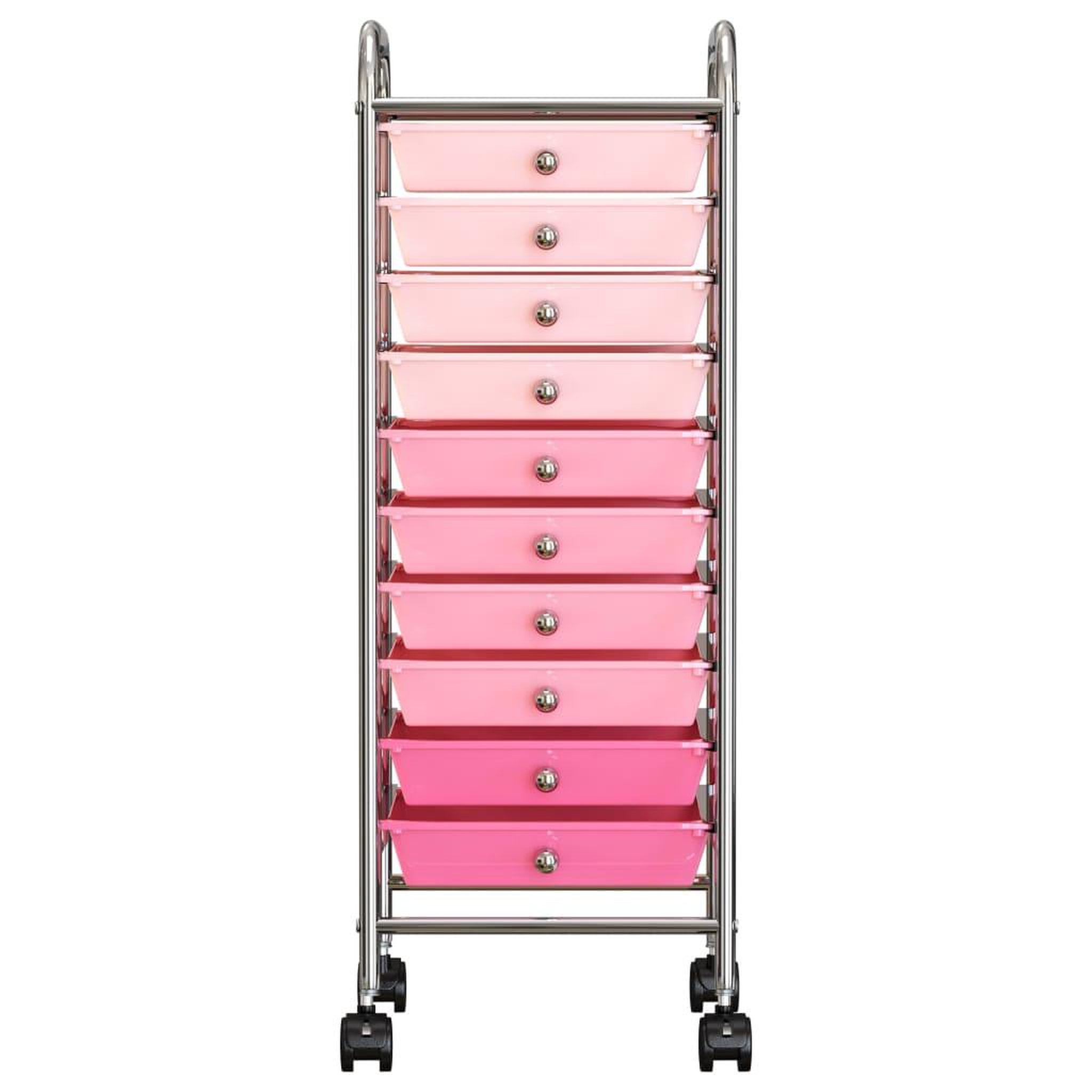 Voir la diapositive 4 : VIDAXL Chariot de rangement mobile a 10 tiroirs Ombre Rose Plastique