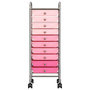 Voir la diapositive 4 : VIDAXL Chariot de rangement mobile a 10 tiroirs Ombre Rose Plastique