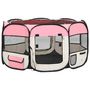Voir la diapositive 2 : VIDAXL Parc pliable pour chien avec sac de transport Rose 125x125x61cm
