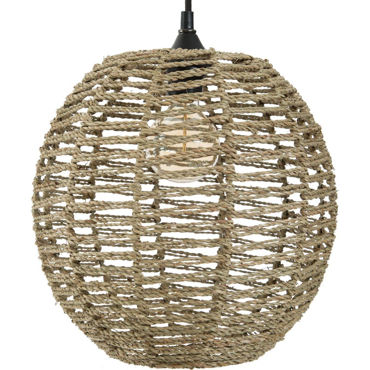 ATMOSPHERA Suspension luminaire boule en rotin Jada - Diam. 33 cm