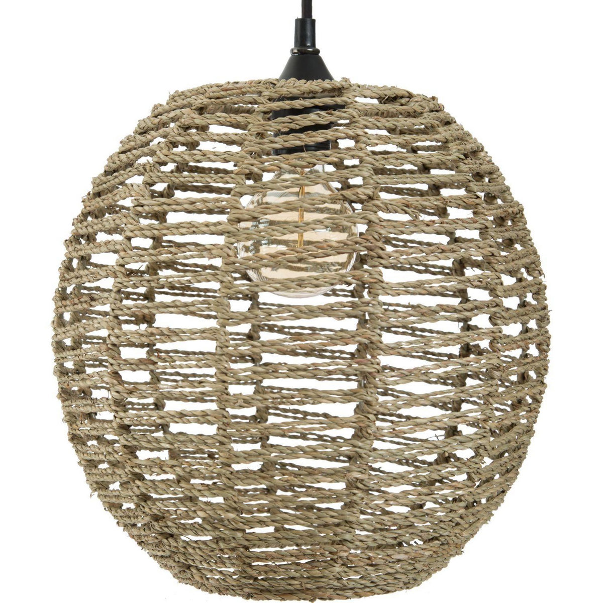 ATMOSPHERA Suspension luminaire boule en rotin Jada - Diam. 33 cm