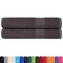 Voir la diapositive 2 : VIDAXL Serviettes 2 pcs anthracite 100x200 cm 360 g m² 100% coton