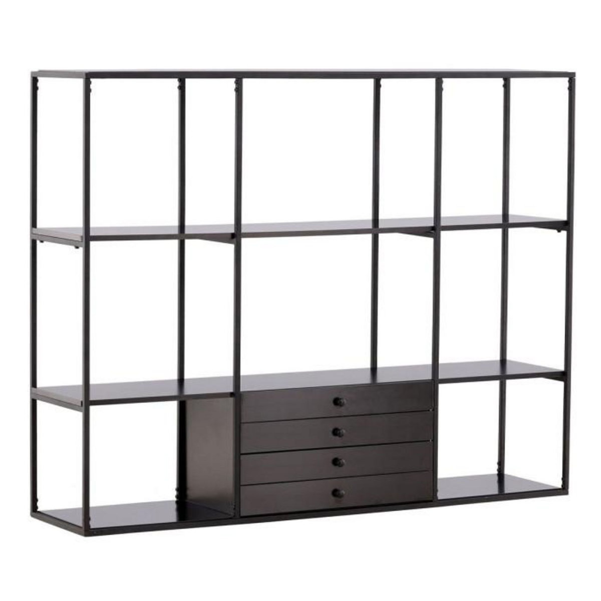 Paris Prix Étagère Design 4 Niveaux  Amaraillo  150cm Noir