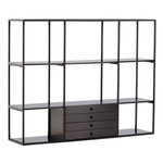 Paris Prix Étagère Design 4 Niveaux  Amaraillo  150cm Noir