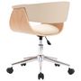 Voir la diapositive 4 : VIDAXL Chaise pivotante a manger Creme Bois courbe et Similicuir