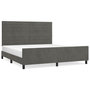 Voir la diapositive 2 : VIDAXL Cadre de lit sans matelas gris fonce 160x200 cm velours