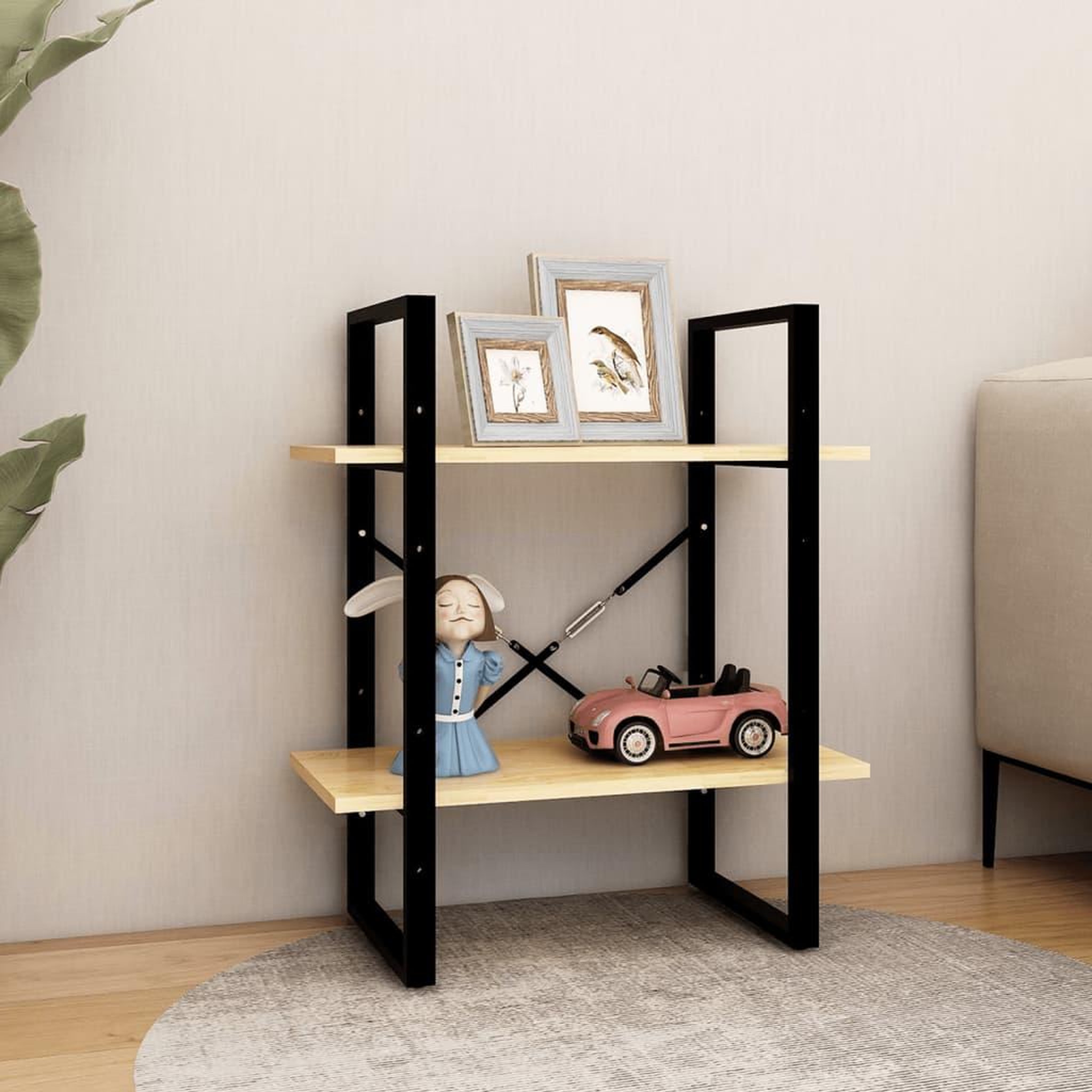 Voir la diapositive 3 : VIDAXL Bibliotheque a 2 niveaux 60x30x70 cm Bois de pin massif