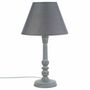 Voir la diapositive 1 : ATMOSPHERA Lampe à Poser en Bois  Leo  36cm Gris