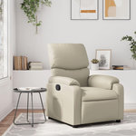 VIDAXL Fauteuil inclinable Creme Similicuir