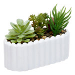 ATMOSPHERA Jardinière de Plantes Artificielles  Wida  15cm Blanc