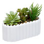 Voir la diapositive 1 : ATMOSPHERA Jardinière de Plantes Artificielles  Wida  15cm Blanc