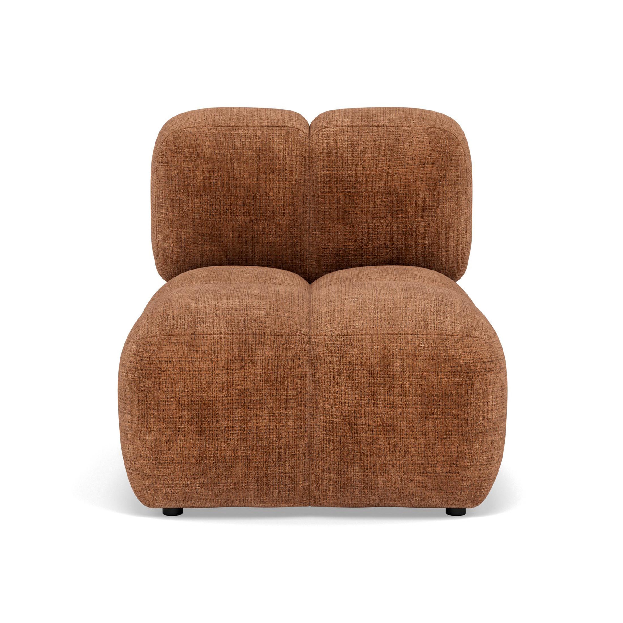 Voir la diapositive 1 : LISA DESIGN Grace - module d'assise en velours texturé