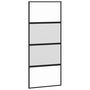 Voir la diapositive 2 : VIDAXL Porte coulissante noir 90x205 cm verre trempe aluminium