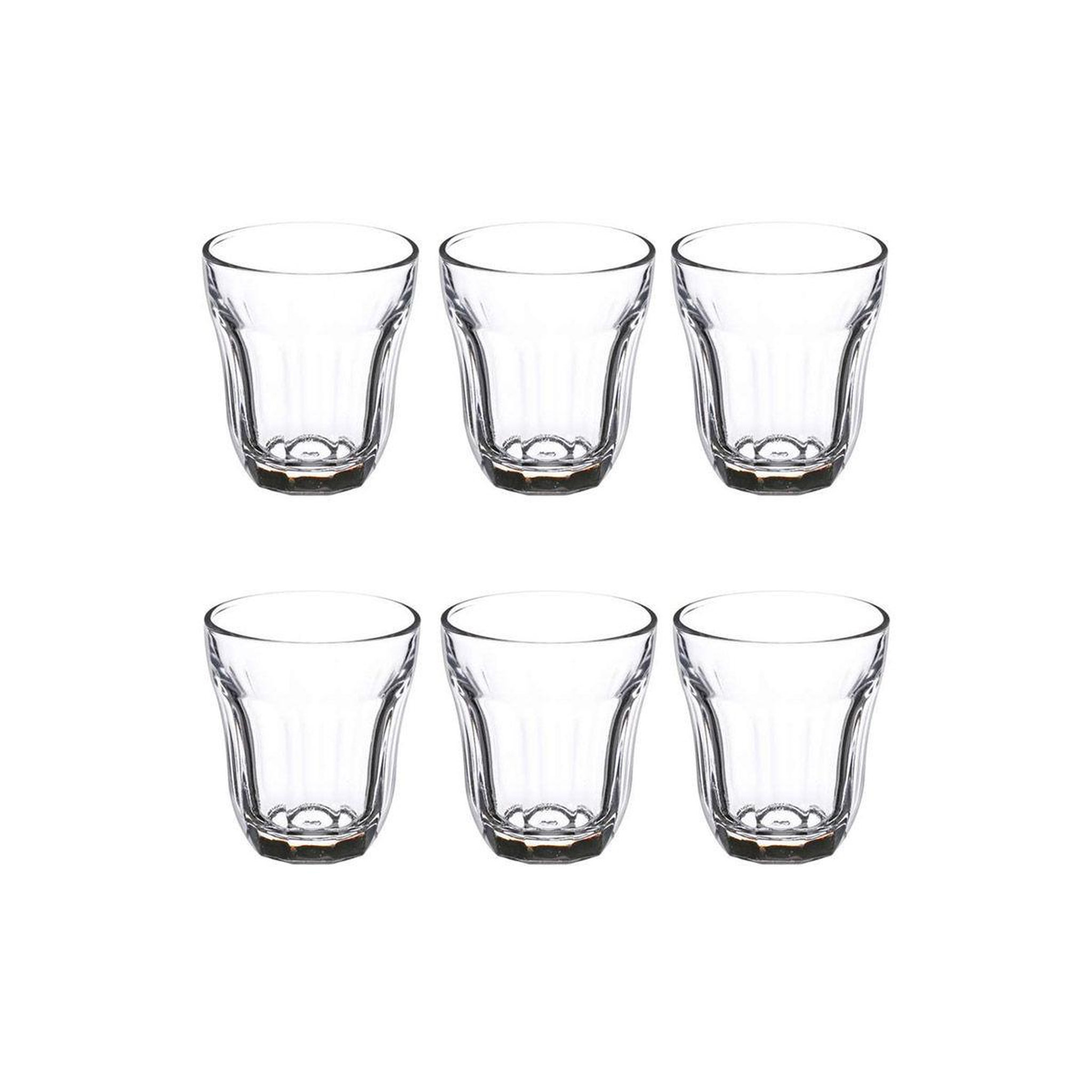 SECRET DE GOURMET Lot de 6 Verres à Thé  Baroque  10cl Transparent