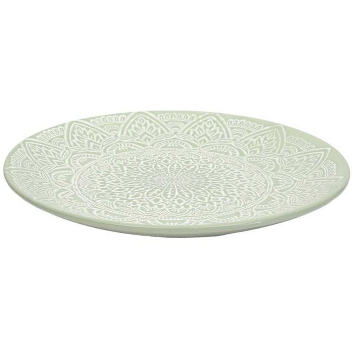 Paris Prix Lot de 6 Assiettes Plates  Sahara  27cm Vert